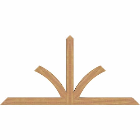 Ekena Millwork Richland Timber Gable Bracket, Western Red Cedar, 108"W x 54"H x 5 1/2"D x 5 1/2"F, 12/12 Pitch GBW108X54X0606RIC00SWR